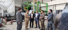 بازدید فرماندار دلفان از کارخانه سنگ بری پرشین گرانیت دلفان
