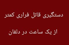 *دستگیری ضربتی قاتل فراری کمتر از یک ساعت در دلفان