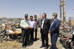 بازدید رییس و دادستان عمومی شهرستان دلفان از پارکینگ خودروهای توقیفی