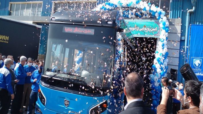 رونمایی از نخستین اتوبوس برقی ایران‌خودرو