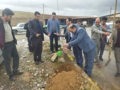 مراسم درختکاری در شهر هفت چشمه