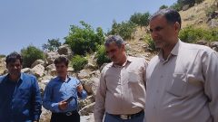 بازدید مسئولان استانی و شهرستانی از چشمه آبگرم دلفان